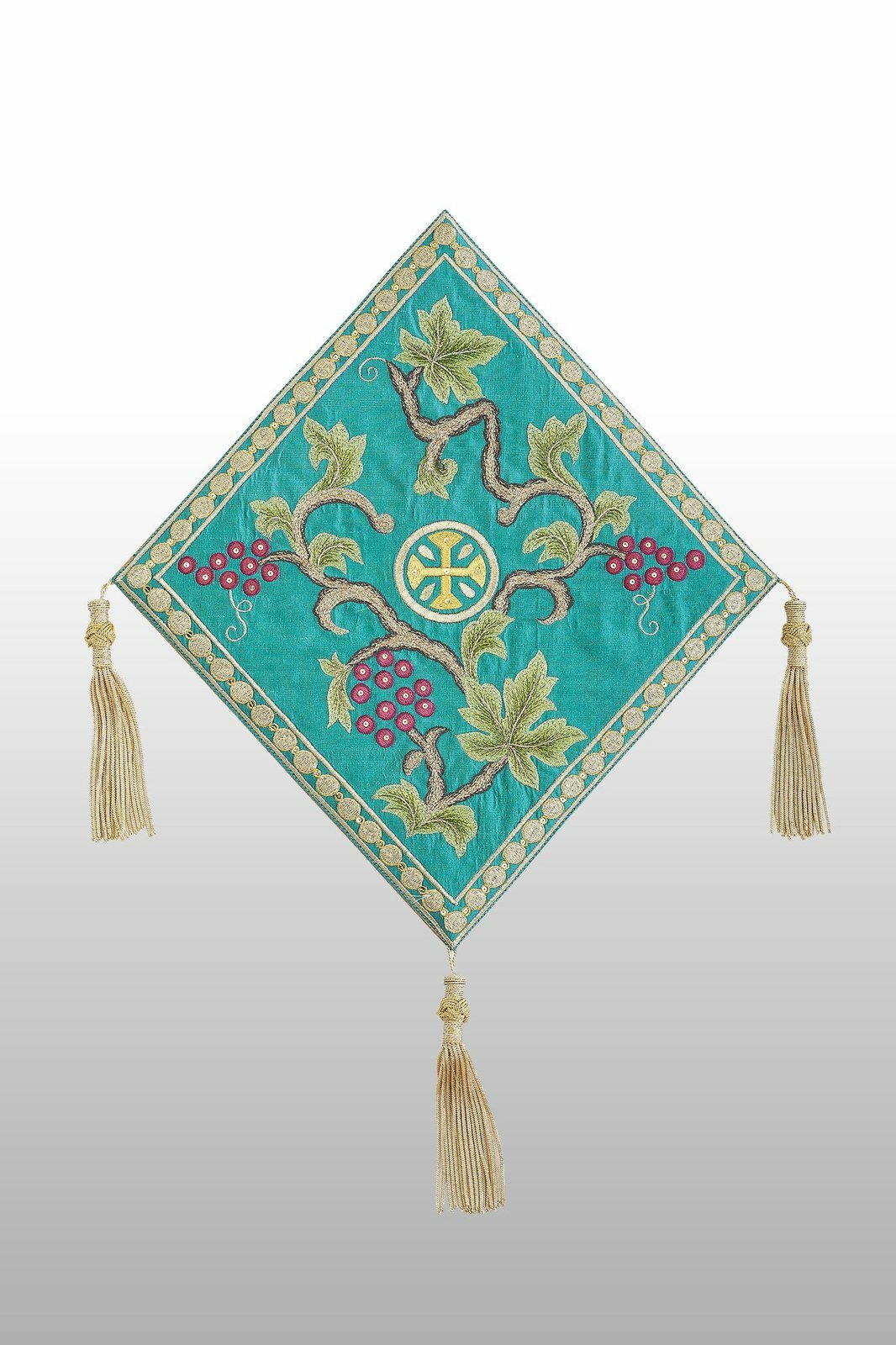 Ambelos Epigonation - Turquoise with Gold Embroidery