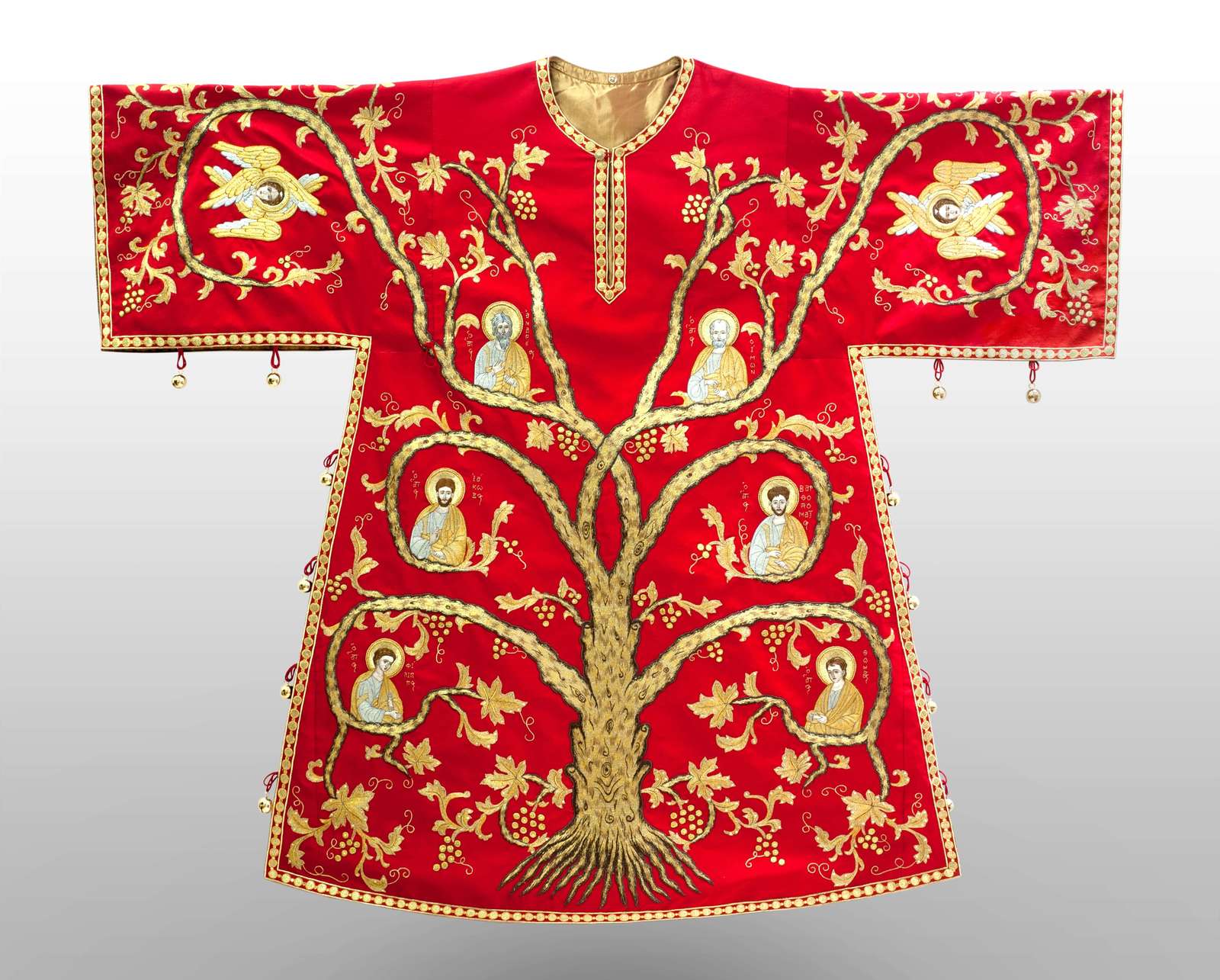 Ambles Bishop Made to Order Vestment - Ruby with Gold Embroidery - Image 4