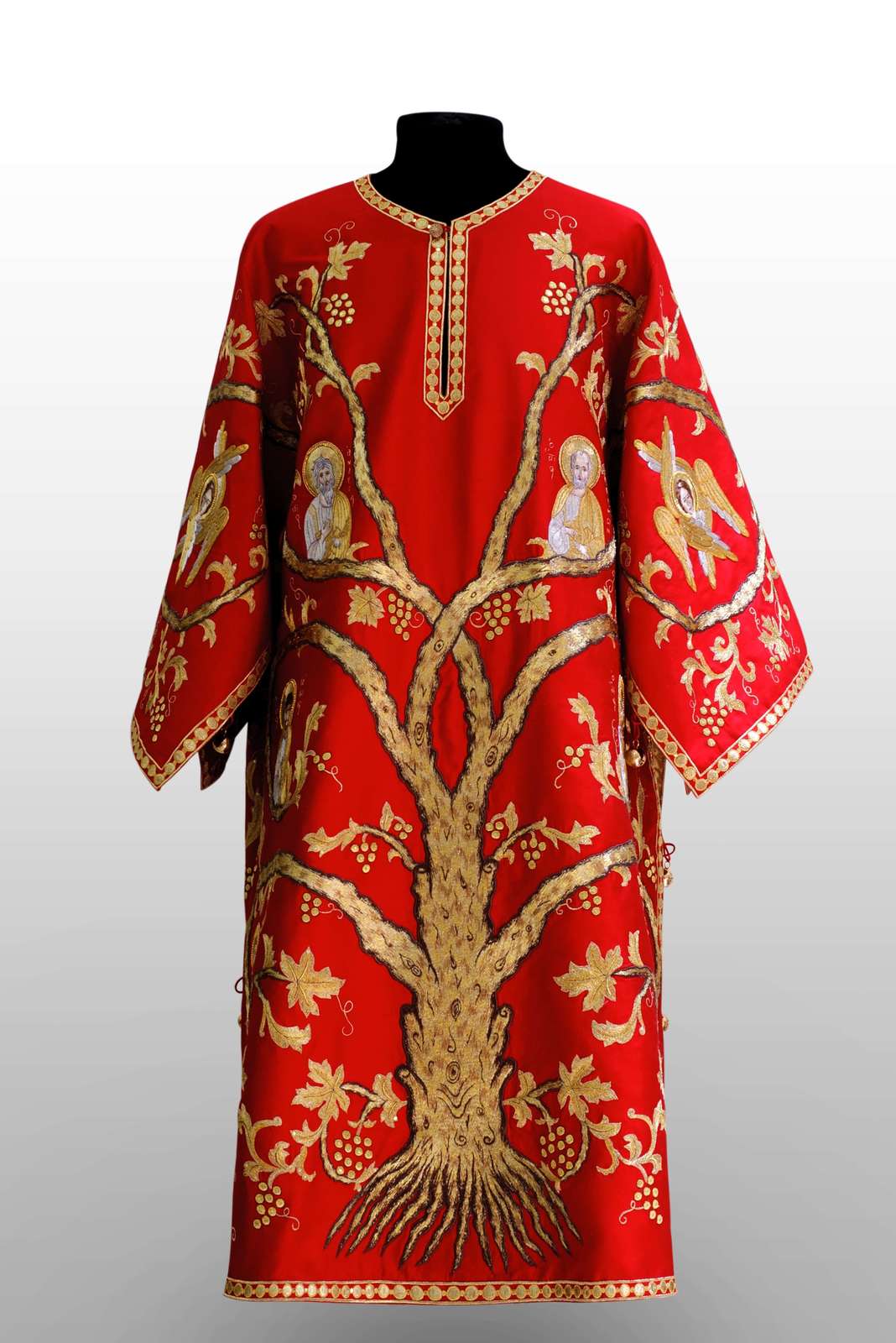 Ambles Bishop Made to Order Vestment - Ruby with Gold Embroidery - Image 3