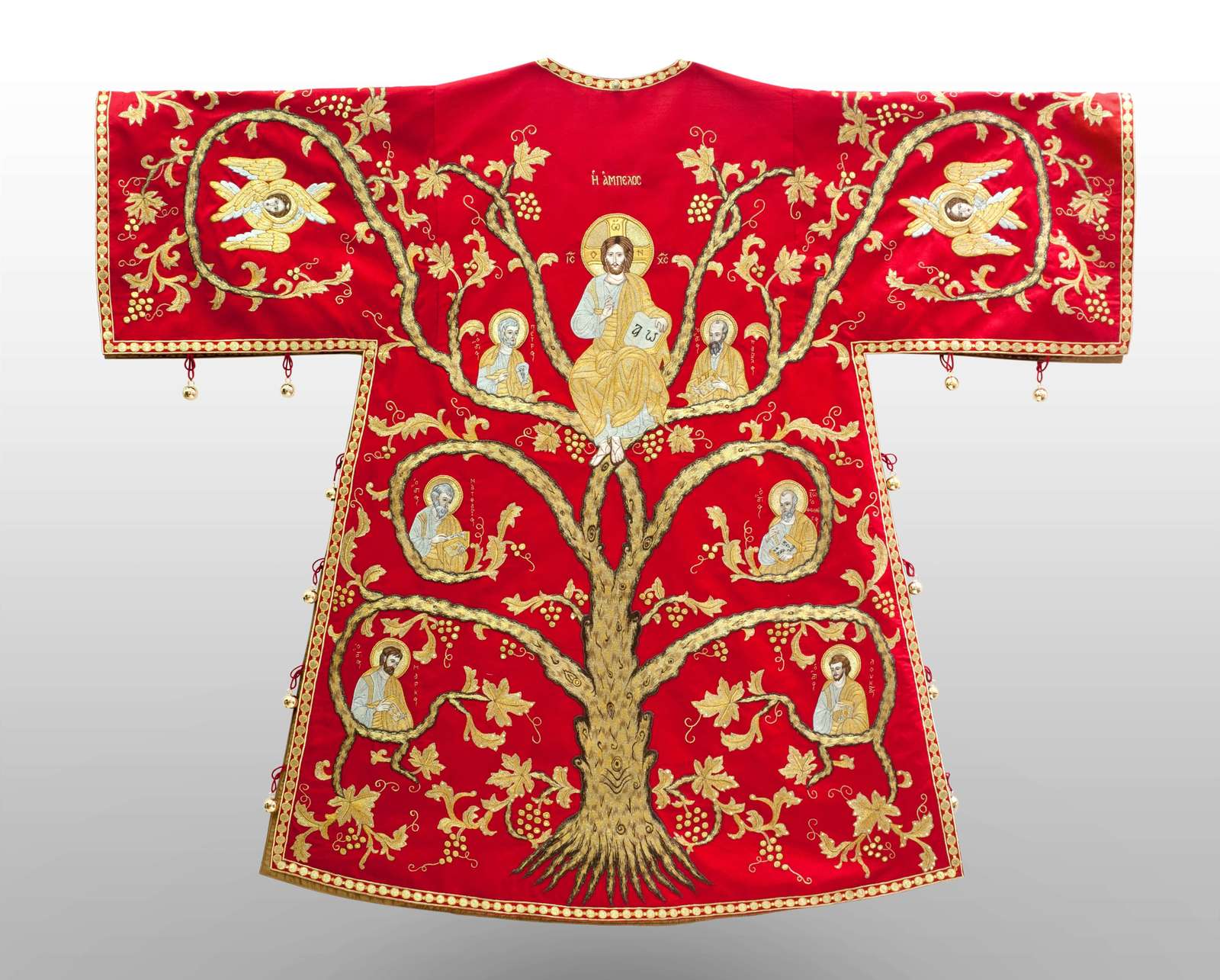 Ambles Bishop Made to Order Vestment - Ruby with Gold Embroidery - Image 2
